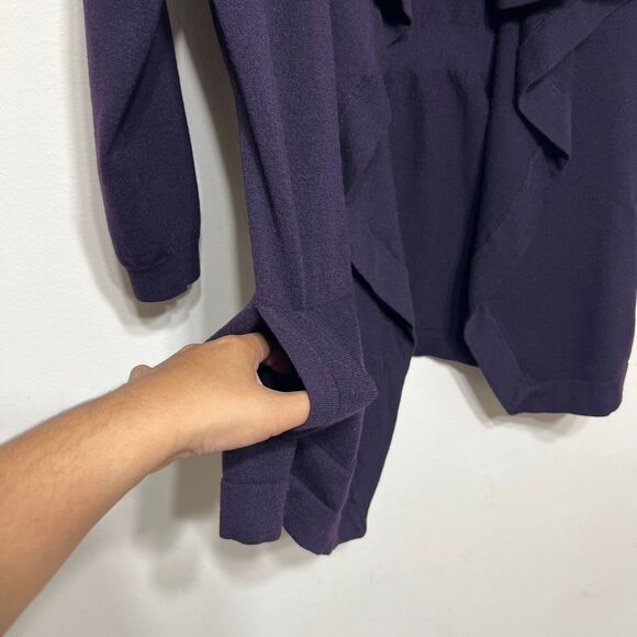 Theory Purple Cashmere Open Front Cardigan Small Petite Women - Picture 4 of 8